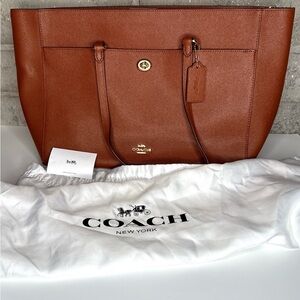Coach Tan Leather Tote Bag